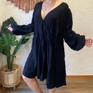 Ava & Viv Long Sleeve Skater Dress Black Size 4X